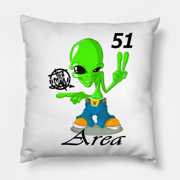Alien area 51 Pillow by TheEndDesign