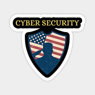 USA Cyber Security Art Funny For Men Women Magnet