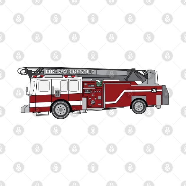 Fire Truck, Ladder Truck by PLLDesigns