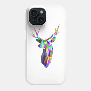 Coloured Faceted Stag Trophy Head Phone Case