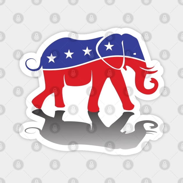 Republican Elephant American Flag Magnet by MonkeyBusiness