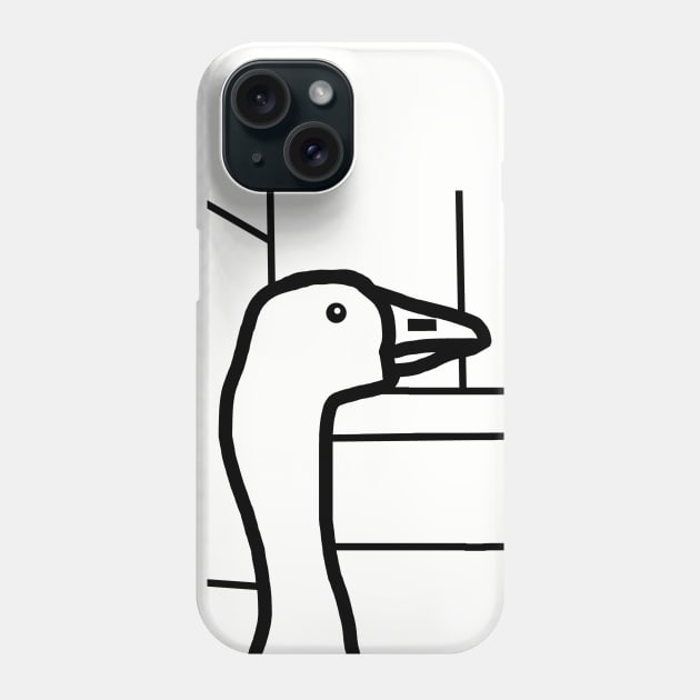 Minimal Goose in the City Portrait Phone Case by ellenhenryart