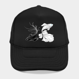 Black And White Betta Fish / Strongest Sorcerer Anime Inspired / Siamese Fighting Fish Anime / SatoSugu Hat