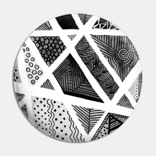 Geometric doodles - black and white Pin