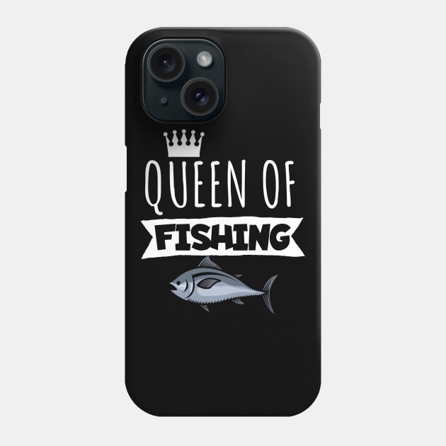 Queen of fishing Phone Case by maxcode