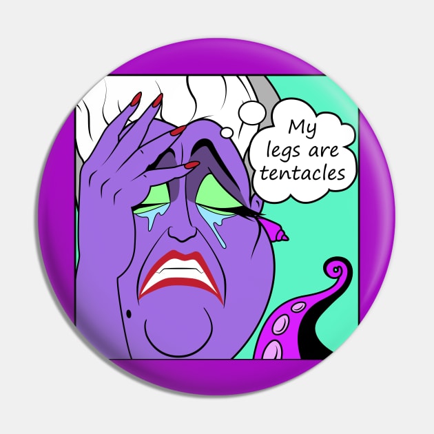 Villain World Problems - Ursula Pin by SwanStarDesigns