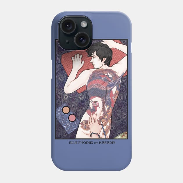 The Blue Phoenix Tattoo Phone Case by karadin