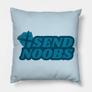 Send Noobs - funny gamer pun Pillow