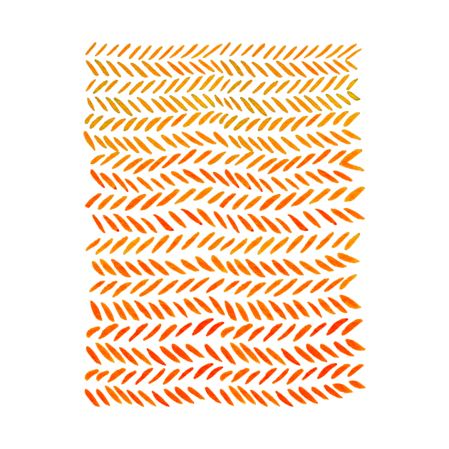 Watercolor knitting pattern - orange by wackapacka