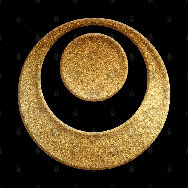 Okinawa Prefecture Symbol in Gold Faux by Takeda_Art