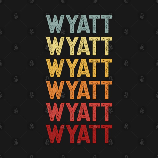 Wyatt Name Vintage Retro Gift Named Wyatt by CoolDesignsDz