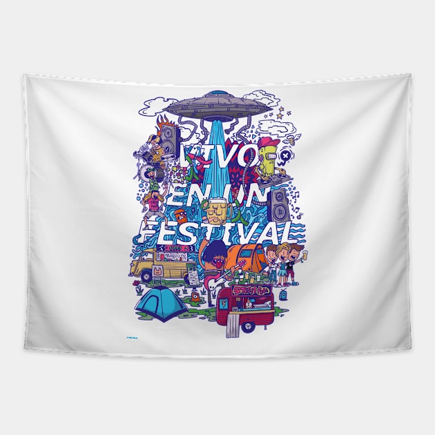 Vivo en un festival Tapestry by manuvila