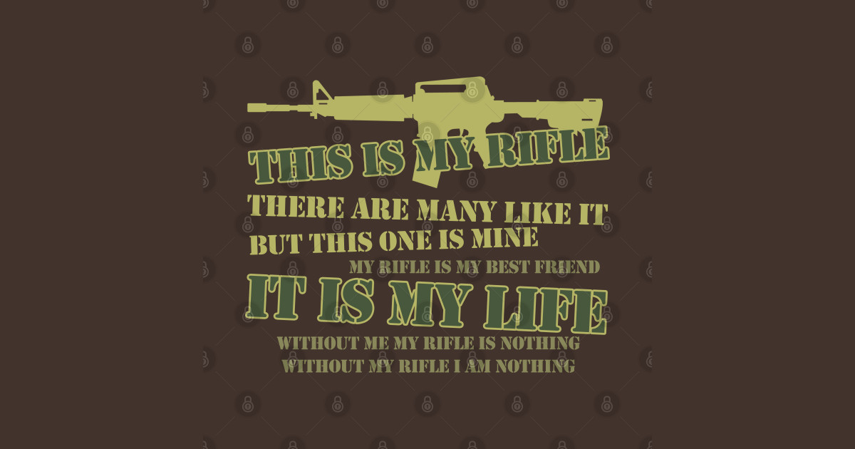 This is my Rifle Rifle Creed Full Metal Jacket Hoodie TeePublic