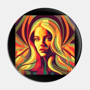 Psychedelic Girl Pin