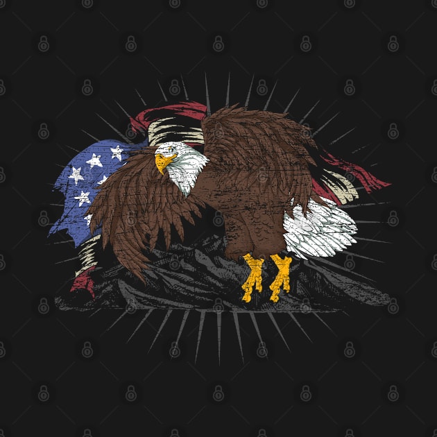 Cool Eagle Flag American Bald Eagle by ShirtsShirtsndmoreShirts