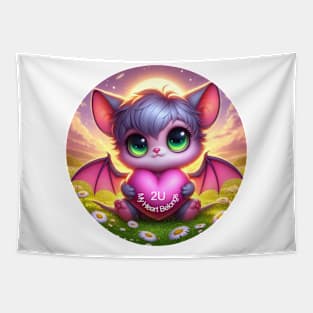 Cute Chibi Bat Girl Tapestry