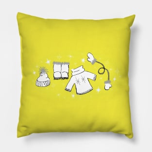 Winter weather snow lover cartoon illustration Pillow