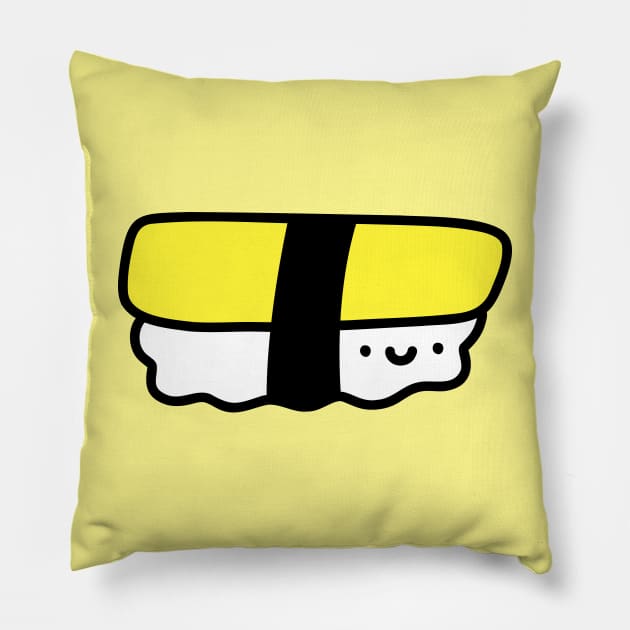 Tamago Egg Nigiri Sushi Pillow by designminds1