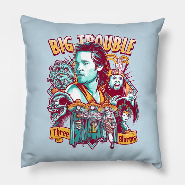 Big Trouble Pillow by Roni Nucleart