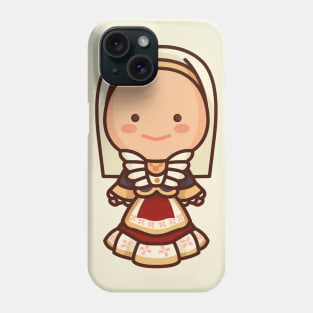 Cute Italian Sardinia Woman with Traditional Dress Phone Case