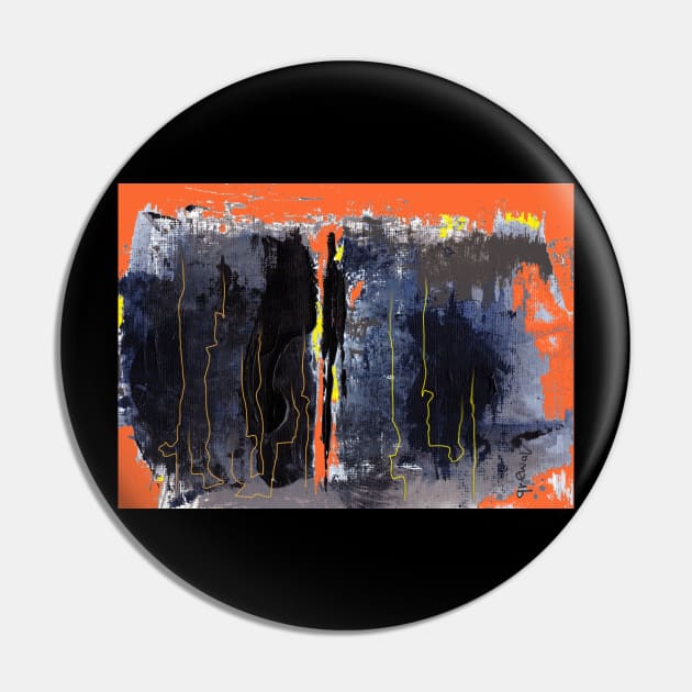 Orange and black Pin by sukhpalgrewal