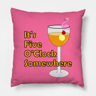 Five O'Clock Cocktails Pillow