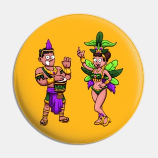 Brazilian Carnival Dancers Pin