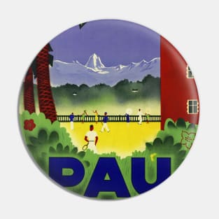 Pau France Vintage Poster 1935 Pin