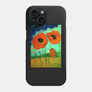 LOVELY RED POPPIES VAN GOGH STYLE Phone Case