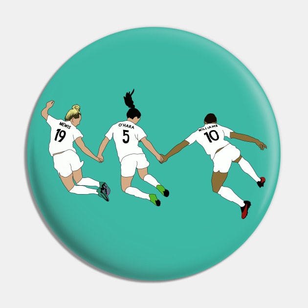 Kristie Mewis, Kelley O'Hara, Lynn Willliams Gotham FC Celebration Pin by Hevding