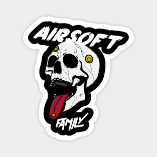 Airsoft Family - Cool White Skull Magnet