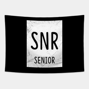 Snr Senior Chemistry Periodic Table Funny Science designs Tapestry