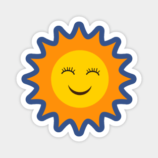 Happy smiling cartoon sun kawaii Magnet