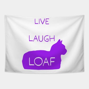 Live Laugh Loaf - purple Tapestry