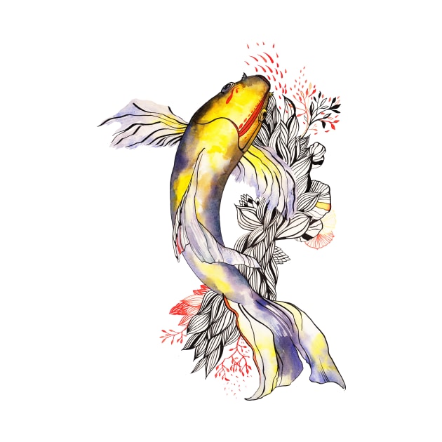 Yellow Koi by Alla_LSK