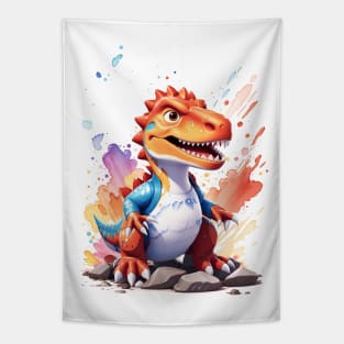 Cute Colorful Tyrannosaurus Rex T-Rex Tapestry