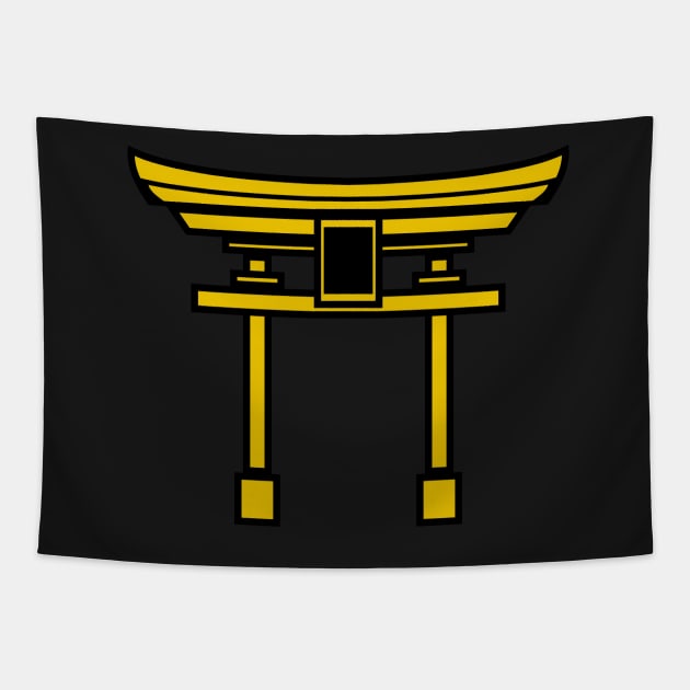 torii gate (gold) Tapestry by PabloDeChenez