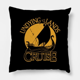 Fantasy Cruise Vintage Retro Fantasy Fictional Vacation Gift Pillow