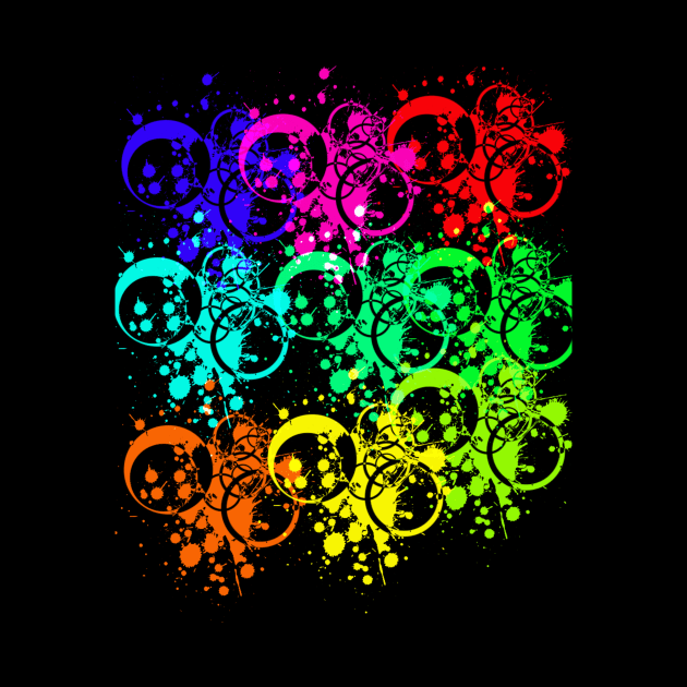 illustration, tie dye, grapic, vector art work by Gun&One