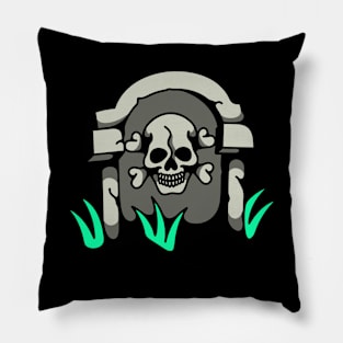 Skull tombstone Pillow