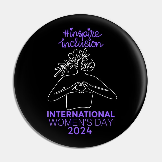 Count Her Inspire Inclusion Women's International Day 2024 Pin by AimArtStudio