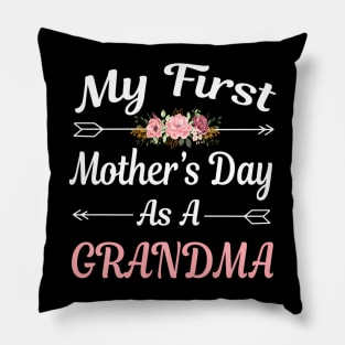 mom quote My First Mothers Day As A Grandma Cute Grandmother Pillow