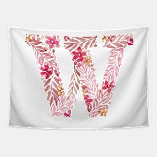 Monogram "W" in vintage rose Tapestry