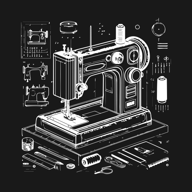 sewing machine design by lkn