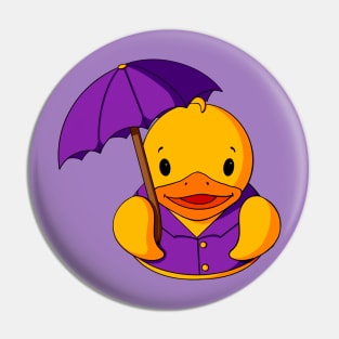 Rainy Day Rubber Duck Pin