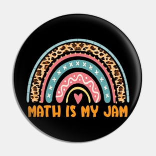 Math is My Jam First Day Back To School Math Teacher Student Pin