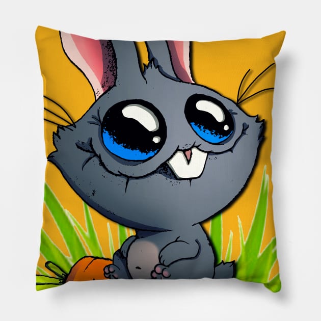 Funny bunny Pillow by AmurArt