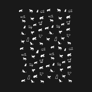 Many cats silhouette T-Shirt