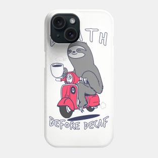 Coffee Scooter Sloth Phone Case