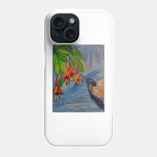 Hummingbird about to feed on nectar Phone Case